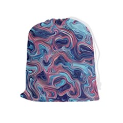 Fluid Art Pattern Drawstring Pouch (xl) by GardenOfOphir