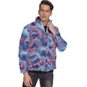 Fluid Art Pattern Men s Puffer Bubble Jacket Coat View3