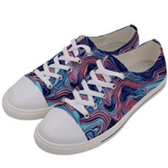 Fluid Art Pattern Men s Low Top Canvas Sneakers by GardenOfOphir