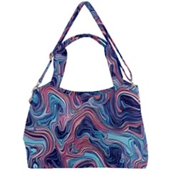 Fluid Art Pattern Double Compartment Shoulder Bag