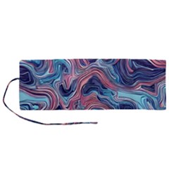 Fluid Art Pattern Roll Up Canvas Pencil Holder (m) by GardenOfOphir