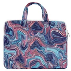 Fluid Art Pattern Macbook Pro 16  Double Pocket Laptop Bag  by GardenOfOphir