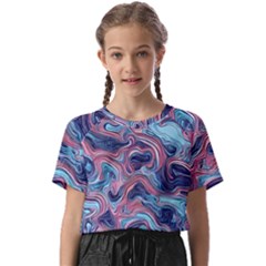 Fluid Art Pattern Kids  Basic Tee by GardenOfOphir