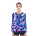 Abstract Liquid Art Pattern Women s Long Sleeve Tee View1