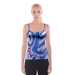 Abstract Liquid Art Pattern Spaghetti Strap Top by GardenOfOphir