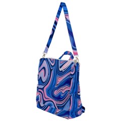 Abstract Liquid Art Pattern Crossbody Backpack by GardenOfOphir