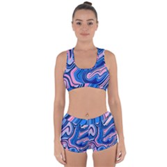 Abstract Liquid Art Pattern Racerback Boyleg Bikini Set by GardenOfOphir