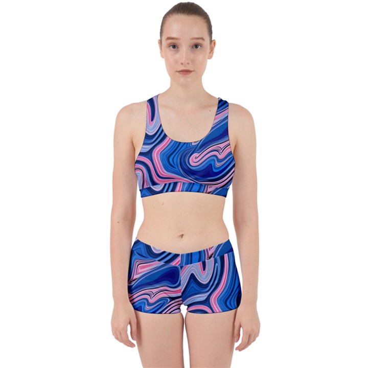 Abstract Liquid Art Pattern Work It Out Gym Set