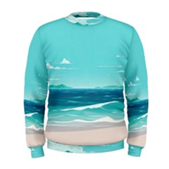 Ai Generated Ocean Waves Sea Water Anime Men s Sweatshirt by Pakemis