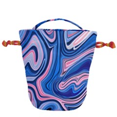 Abstract Liquid Art Pattern Drawstring Bucket Bag by GardenOfOphir