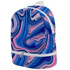 Abstract Liquid Art Pattern Zip Bottom Backpack by GardenOfOphir