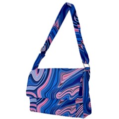 Abstract Liquid Art Pattern Full Print Messenger Bag (l) by GardenOfOphir