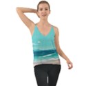 Ai Generated Ocean Waves Sea Water Anime Chiffon Cami View1