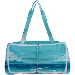 Ai Generated Ocean Waves Sea Water Anime Multi Function Bag by Pakemis