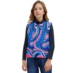 Abstract Liquid Art Pattern Kid s Short Button Up Puffer Vest	 by GardenOfOphir