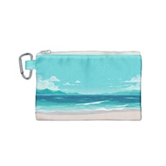 Ai Generated Ocean Waves Sea Water Anime Canvas Cosmetic Bag (small) by Pakemis