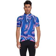 Abstract Liquid Art Pattern Men s Short Sleeve Cycling Jersey by GardenOfOphir