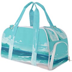 Ai Generated Ocean Waves Sea Water Anime Burner Gym Duffel Bag by Pakemis