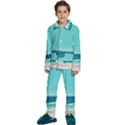 Ai Generated Ocean Waves Sea Water Anime Kids  Long Sleeve Velvet Pajamas Set View1