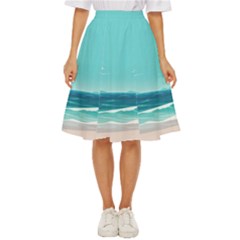 Ai Generated Ocean Waves Sea Water Anime Classic Short Skirt by Pakemis