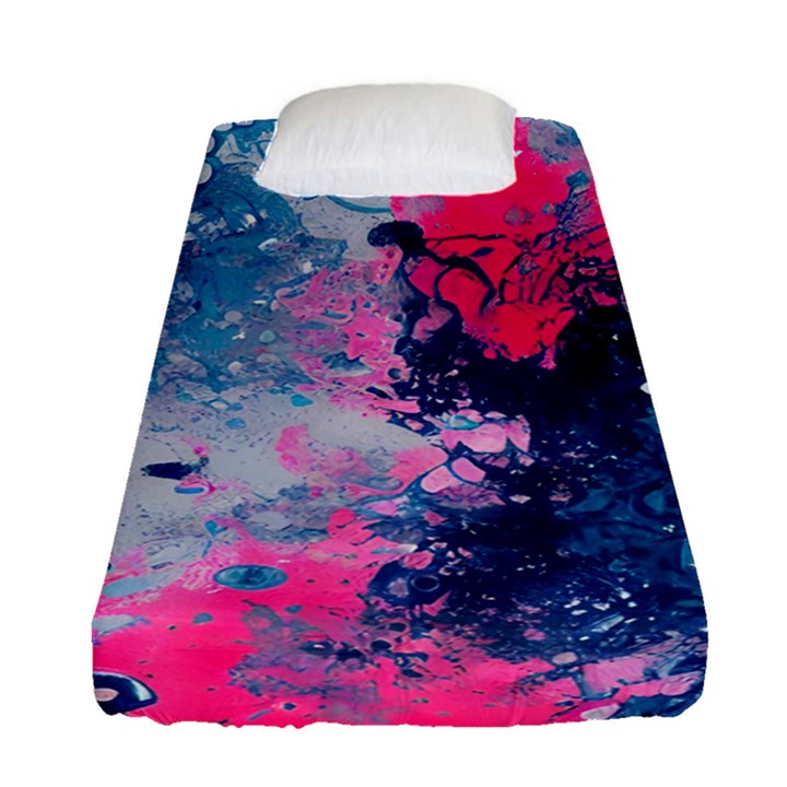 Fluid Art Pattern Fitted Sheet (Single Size)