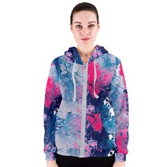 Fluid Art Pattern Women s Zipper Hoodie by GardenOfOphir