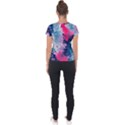 Fluid Art Pattern Short Sleeve Sports Top  View2