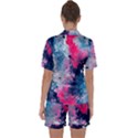 Fluid Art Pattern Satin Short Sleeve Pajamas Set View2