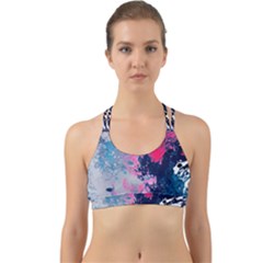 Fluid Art Pattern Back Web Sports Bra by GardenOfOphir