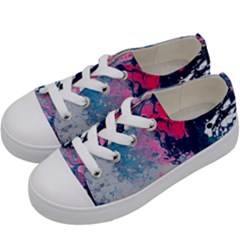 Fluid Art Pattern Kids  Low Top Canvas Sneakers by GardenOfOphir