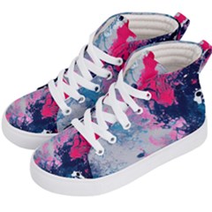 Fluid Art Pattern Kids  Hi-top Skate Sneakers by GardenOfOphir