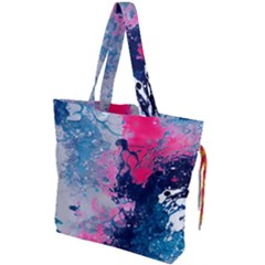 Fluid Art Pattern Drawstring Tote Bag by GardenOfOphir