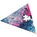 Fluid Art Pattern Wooden Puzzle Triangle View2