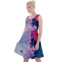 Fluid Art Pattern Knee Length Skater Dress View1