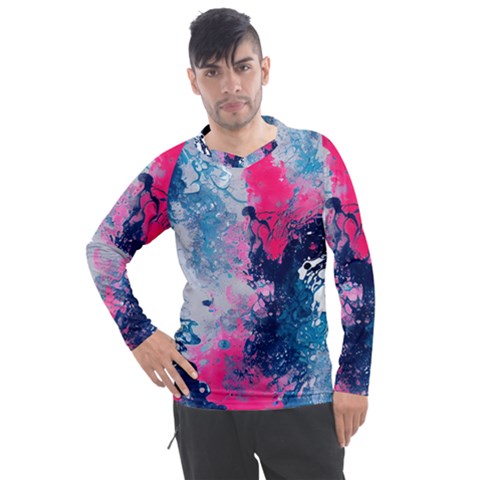 Fluid Art Pattern Men s Pique Long Sleeve Tee by GardenOfOphir