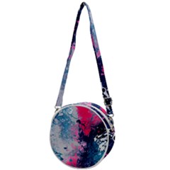 Fluid Art Pattern Crossbody Circle Bag by GardenOfOphir