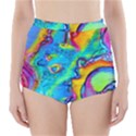 Marble Art Pattern High-Waisted Bikini Bottoms View1