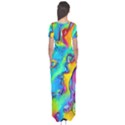 Marble Art Pattern Short Sleeve Maxi Dress View2