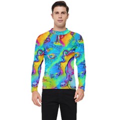 Marble Art Pattern Men s Long Sleeve Rash Guard by GardenOfOphir