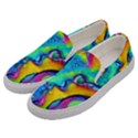 Marble Art Pattern Men s Canvas Slip Ons View2