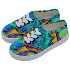 Marble Art Pattern Kids  Classic Low Top Sneakers by GardenOfOphir