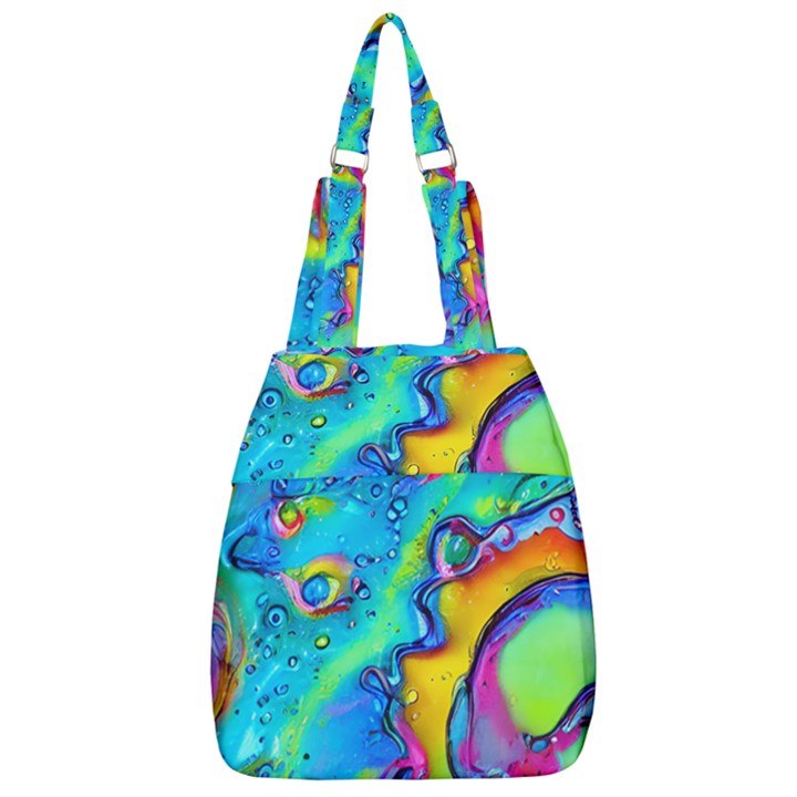 Marble Art Pattern Center Zip Backpack