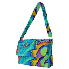 Marble Art Pattern Full Print Messenger Bag (m) by GardenOfOphir