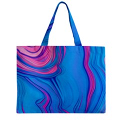 Liquid Background Pattern Zipper Mini Tote Bag by GardenOfOphir