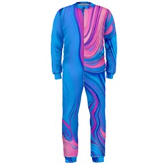 Liquid Background Pattern Onepiece Jumpsuit (men) by GardenOfOphir