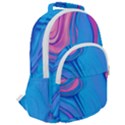 Liquid Background Pattern Rounded Multi Pocket Backpack View2