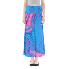 Liquid Background Pattern Full Length Maxi Skirt by GardenOfOphir