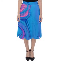 Liquid Background Pattern Classic Midi Skirt by GardenOfOphir