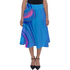 Liquid Background Pattern Perfect Length Midi Skirt by GardenOfOphir