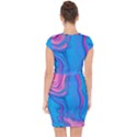 Liquid Background Pattern Capsleeve Drawstring Dress  View2